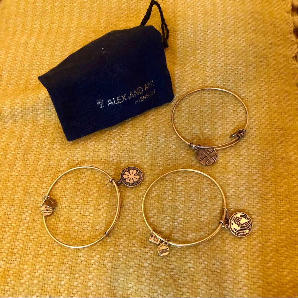 Alex and Ani bracelets x 3